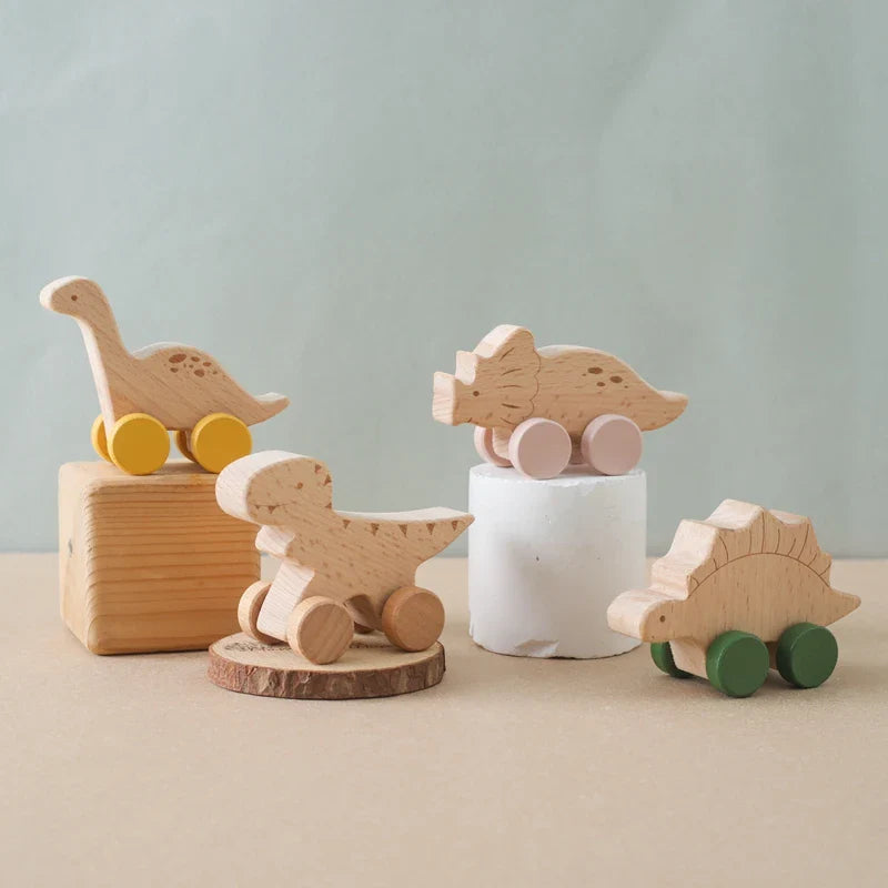 Woods™ - ¡Dino sobre ruedas! - Dinosaurios de madera