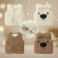 Thumbnail for Baby Bear Fleece Vest – Cálido y suave – Chaleco infantil con ositos