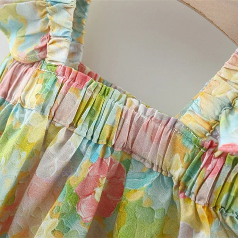 Mini Fashion™ - Flor de verano Chic - Vestido de verano estampado Peonía