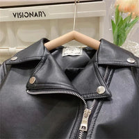 Thumbnail for Girls Leather Jacket – Atrevida y elegante: chaqueta de cuero para niños