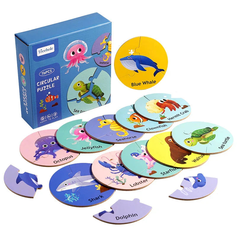Dieren Match™ – Gira y descubre - puzzle de 3 piezas