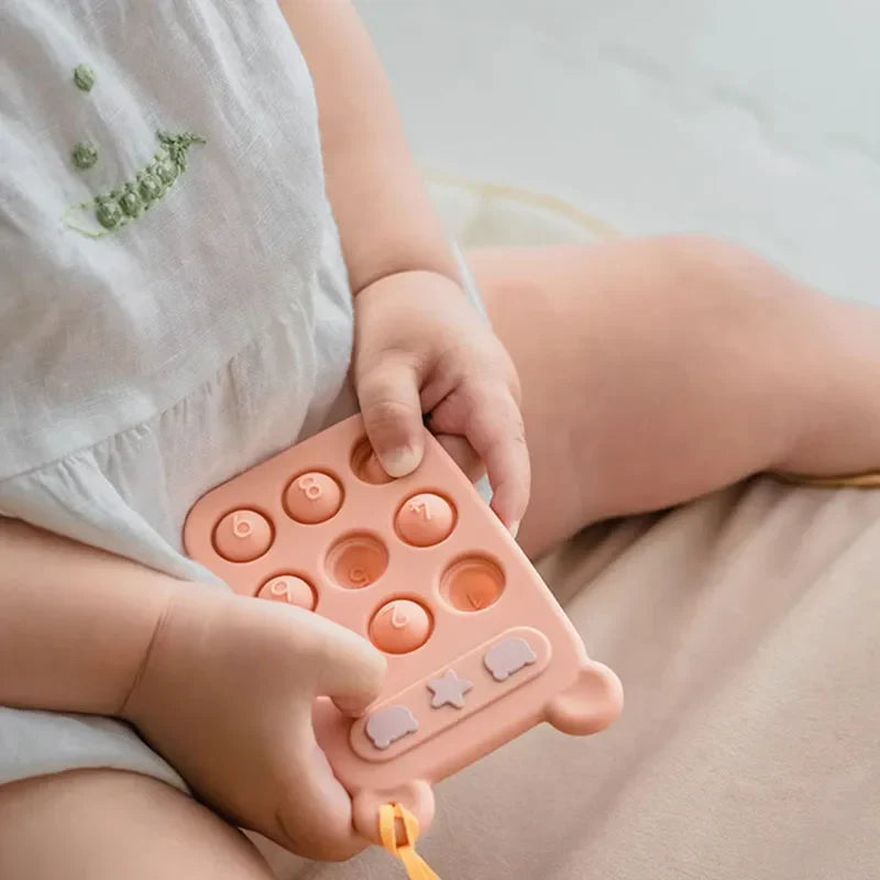 Fidget Toy™ - Anillo de dentición y juguete Fidget en 1 - Teléfono de silicona