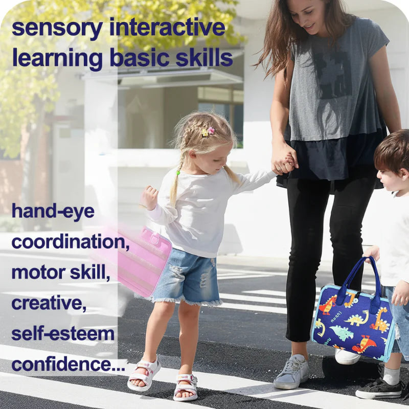 7-in-1 Busy Board – Motricidad y aprendizaje – Tablero de actividades