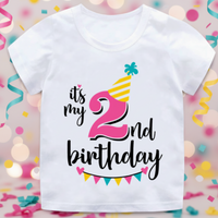 Thumbnail for Birthday Graphic Tee – Bonita y ligera – Camiseta infantil de cumpleaños
