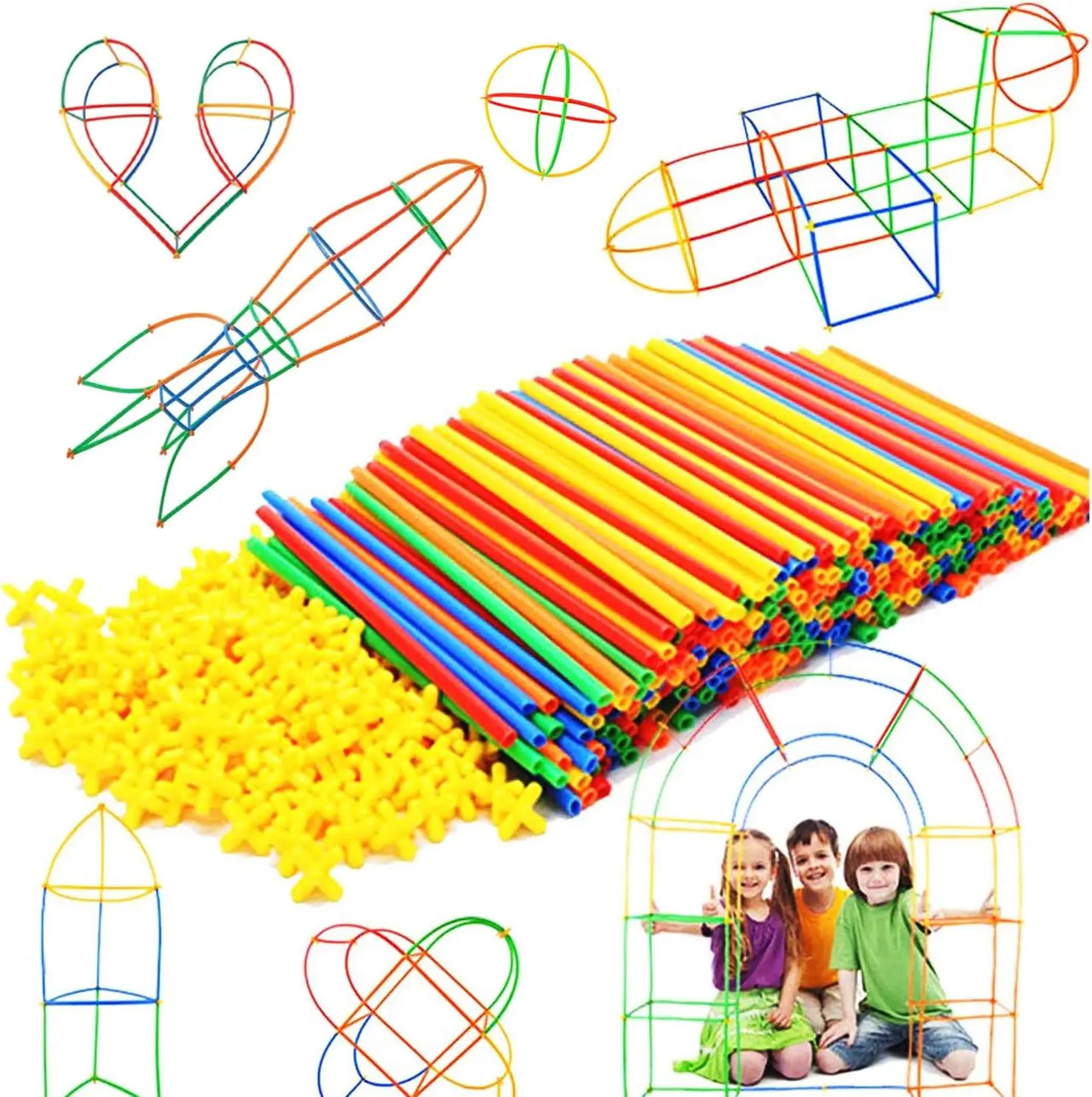 BuildPlay – Imaginación y habilidad: tubos de construcción con conectores