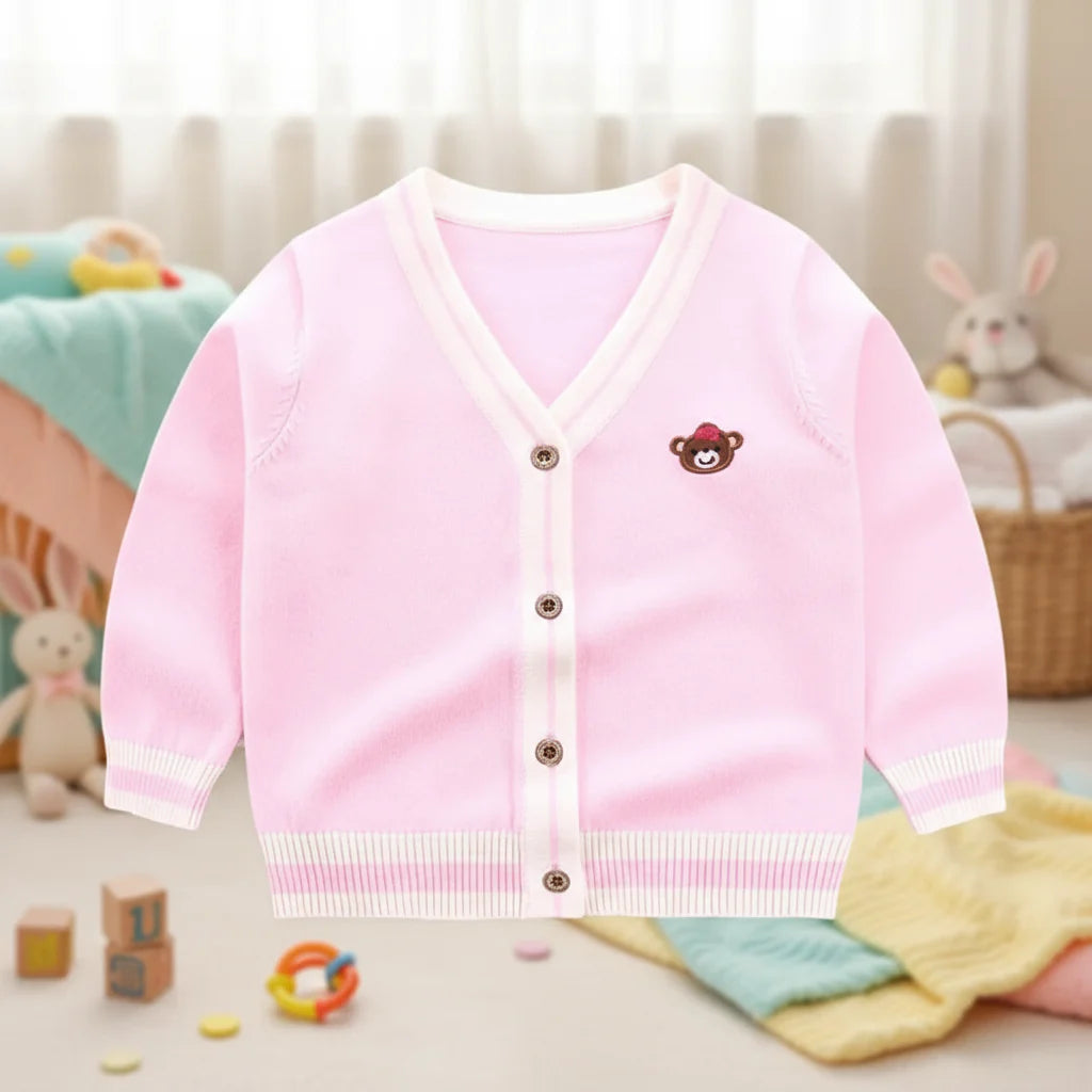 CozziWear – Cálido y moderno: chaleco de punto con ositos