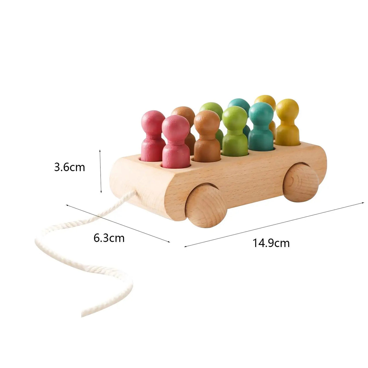Pop & Roll – Motricidad y fantasía – Juego de coches de madera para muñecas