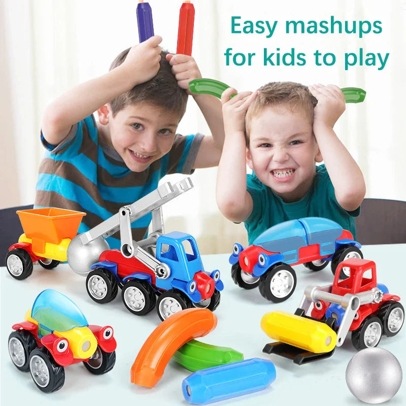 Magnetic Cars™ – Diversión con construcciones magnéticas - Juego de juguetes de vehículos magnéticos