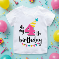 Thumbnail for Birthday Graphic Tee – Bonita y ligera – Camiseta infantil de cumpleaños