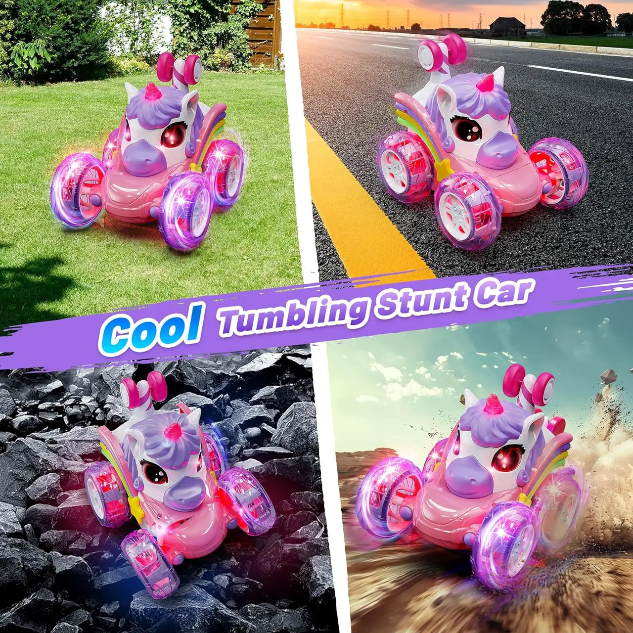 GlowRide – Colorido y activo: coche RC Unicornio