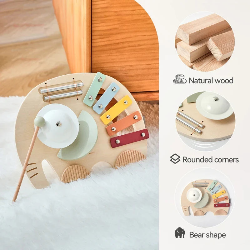 HarmonyWood – Montessori y creativo – Instrumento musical de madera: xilófono