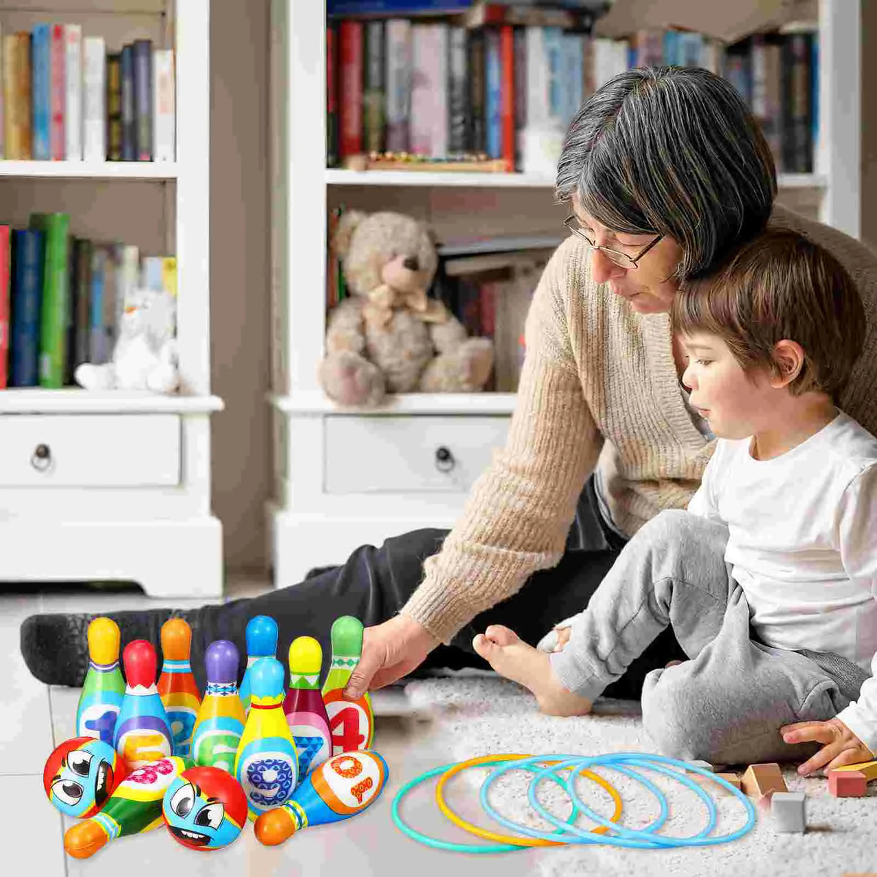 Kids Bowling Set™ - Strike & Play - Set de bolos de colores