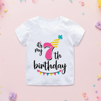 Thumbnail for Birthday Graphic Tee – Bonita y ligera – Camiseta infantil de cumpleaños