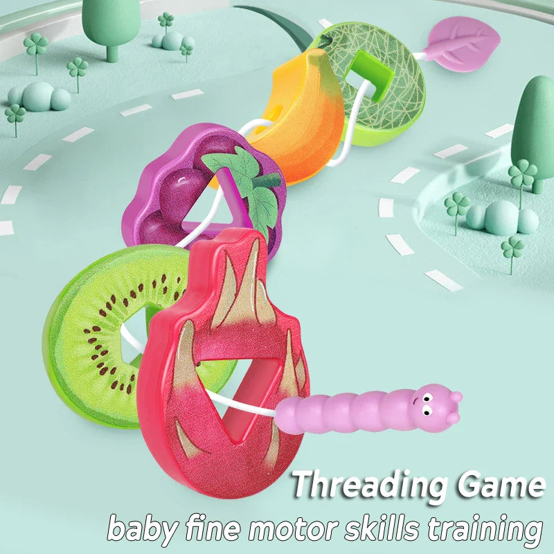 Fruit Lacing Game™ – Motricidad fina - Fruit Beads Toys