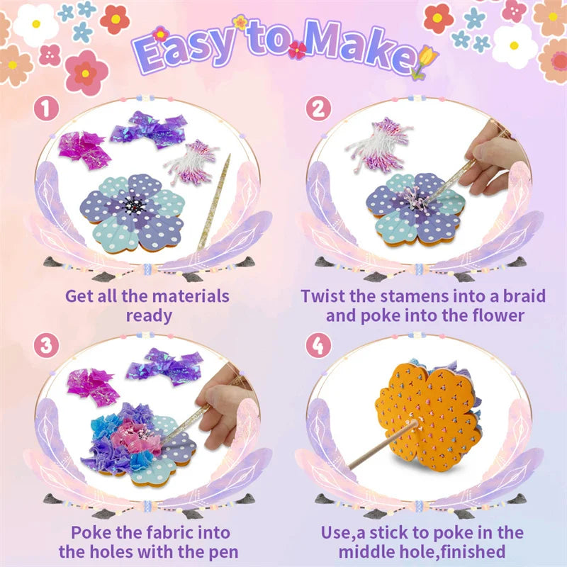 DIY Flower Poke Art – Creativo y educativo: kit de manualidades con flores