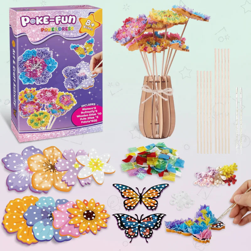 DIY Flower Poke Art – Creativo y educativo: kit de manualidades con flores