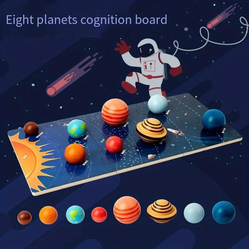 Wooden Solar System – Educativo y divertido: juego de planetas