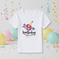 Thumbnail for Birthday Graphic Tee – Bonita y ligera – Camiseta infantil de cumpleaños