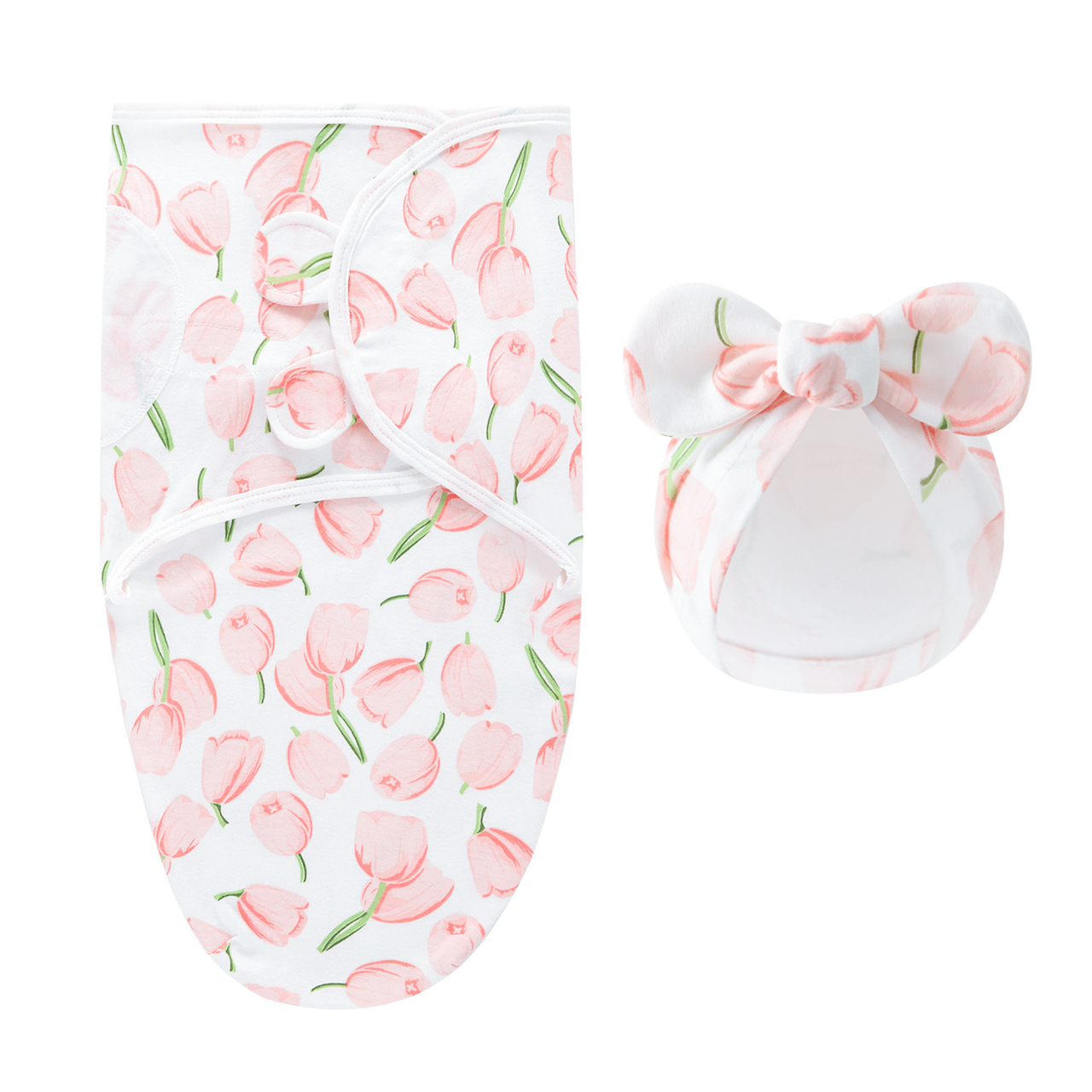 DreamNest – Tranquilidad y comodidad: lujoso pañuelo para envolver al bebé con gorrito