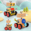 Woods™ - Construir y jugar - Robot de construcción de madera