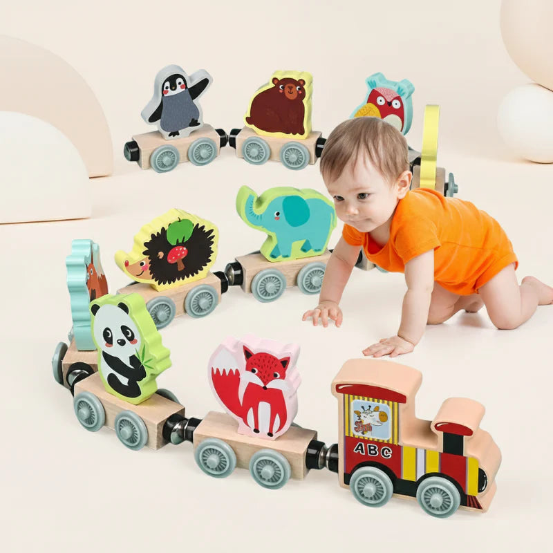 MagniZoo – Adorable y de madera – Trenecito magnético con animales