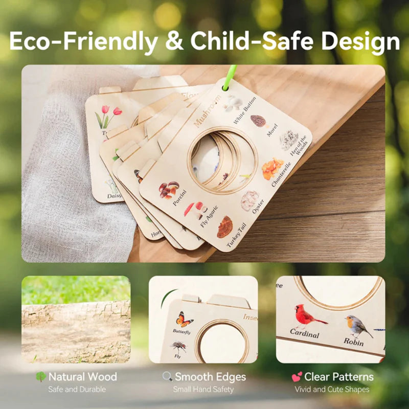 NatureBook – Set de descubrimiento de la naturaleza – Ventana educativa de madera
