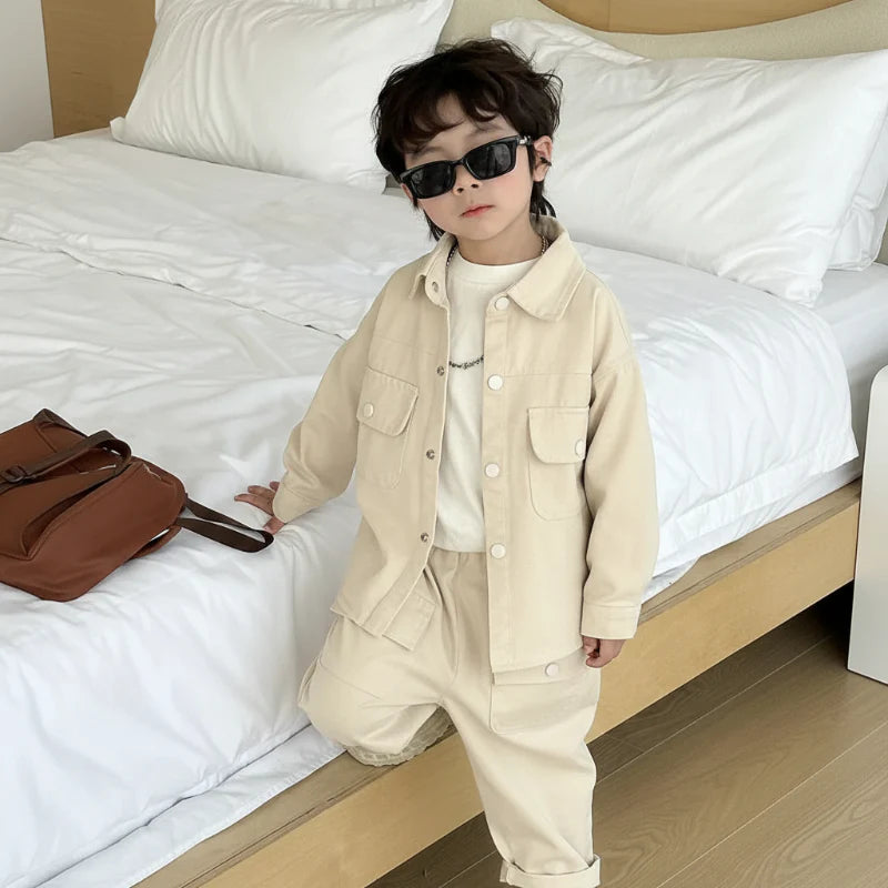 Boys Fashion – Moderno y cómodo – Conjunto cargo para niños