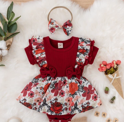 Mini Fashion™ - Soft around the skin - Girls Romper Suit