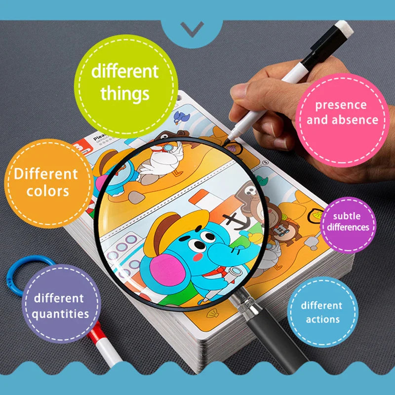 Spot the Difference Game – Concentración y aprendizaje – Juego de cartas