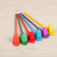 Thumbnail for Wooden Egg Spoon Game – Motricidad y aprendizaje – Juego de equilibrio «Carrera de huevos»
