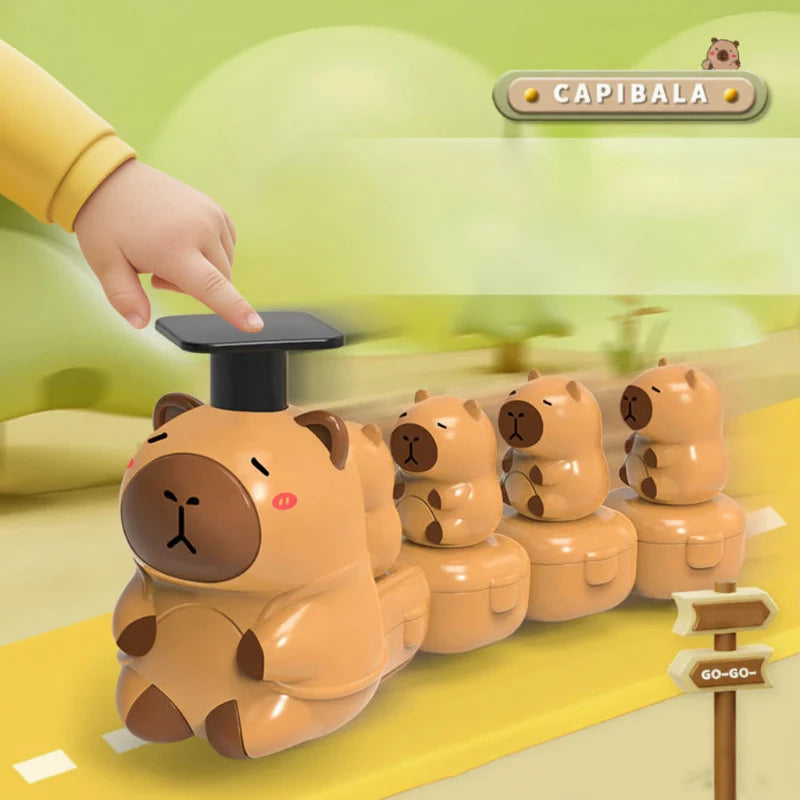 Capybara Train Toy – Divertido y adorable – Tren a toda marcha