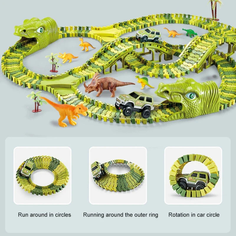 DinoRail™ - Dino Race Avontuur - Pista de carros Dino