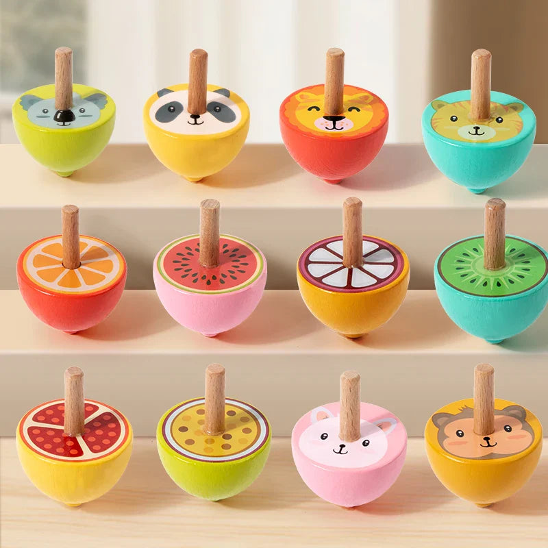 ColorSpin – De madera y divertido: peonza de madera Fidget