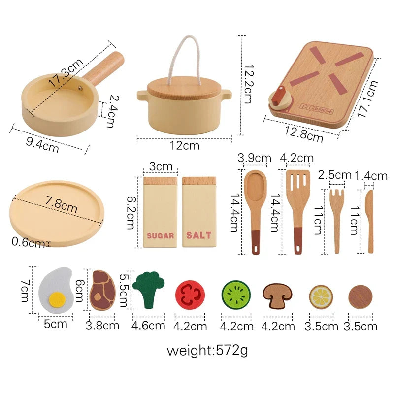 Woods™ - Mini-Chefs On The Move - Set de cocina de madera