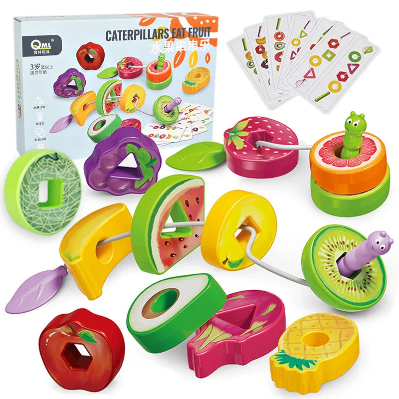 Fruit Lacing Game™ – Motricidad fina - Fruit Beads Toys