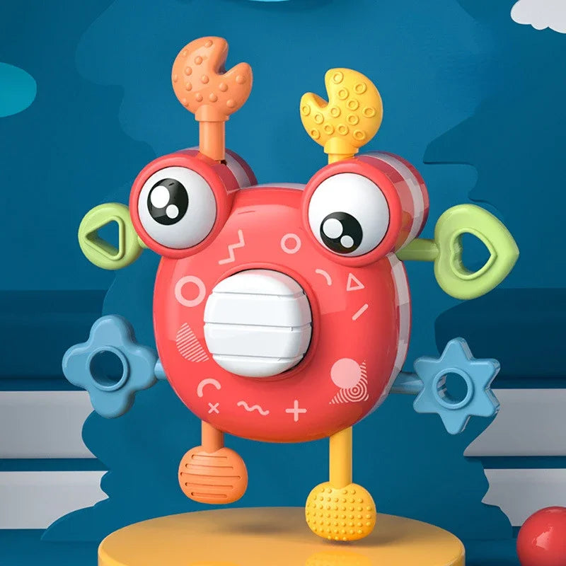 Crab Pull Toy™ – Diversión de agarrar y tirar – Juguete de dentición sensorial Cangrejo