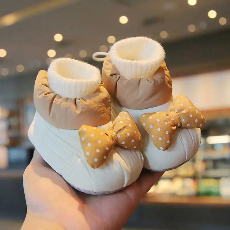 Mini Fashion™ - Antideslizantes con estilo - Zapatillas de algodón con lazo