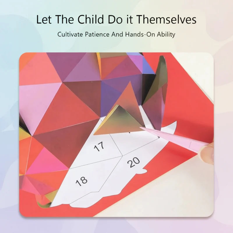 3D Sticker Puzzle – Creativo y educativo: rompecabezas geométrico en 3D