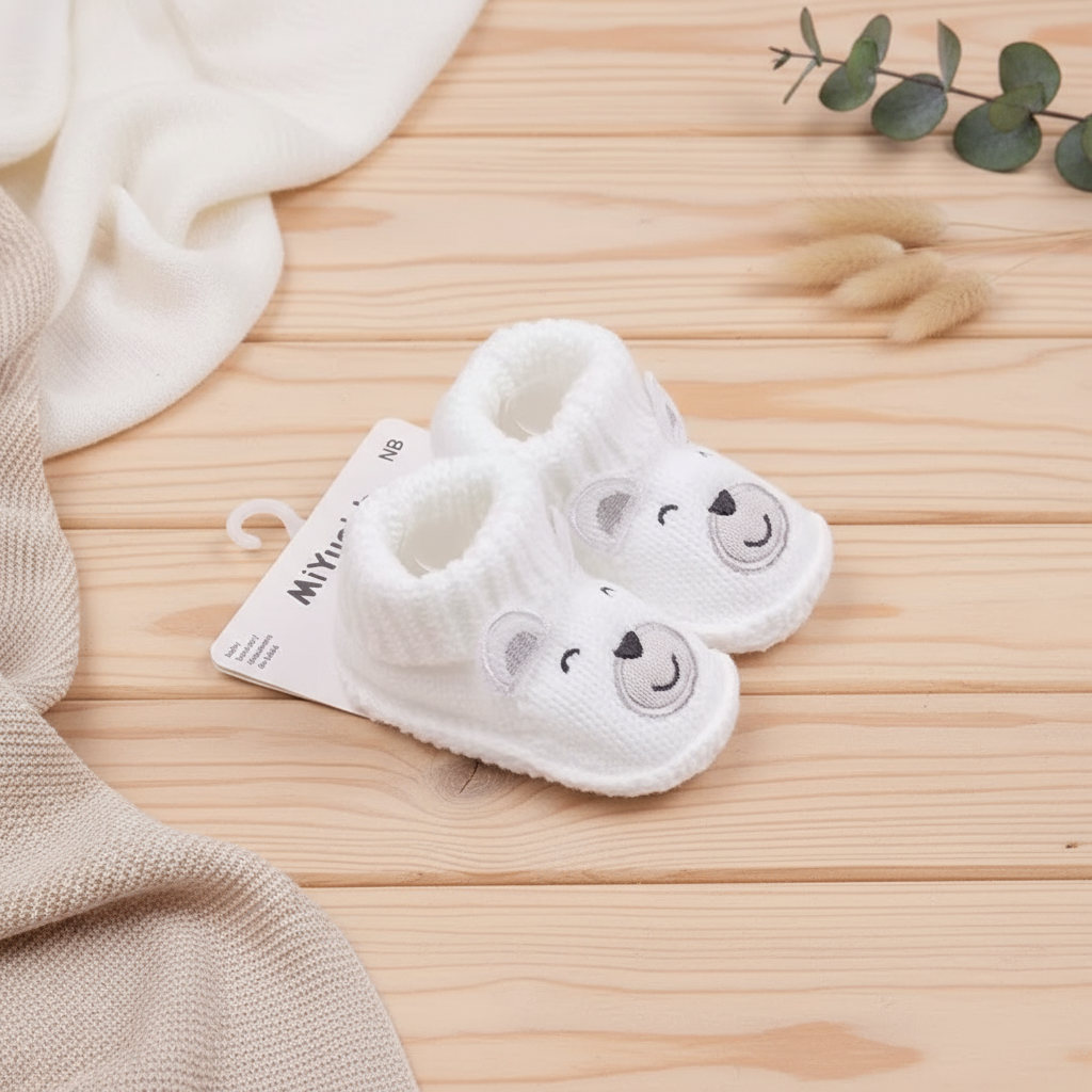 Mini Fashion – Botas de punto para bebé (3-6 meses)