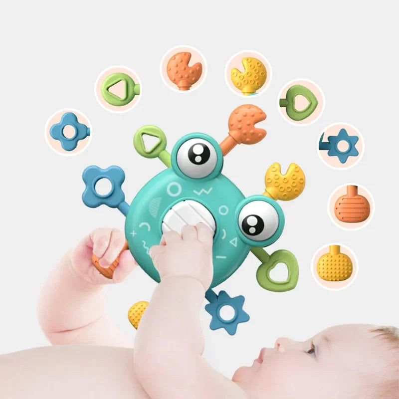 Crab Pull Toy™ – Diversión de agarrar y tirar – Juguete de dentición sensorial Cangrejo