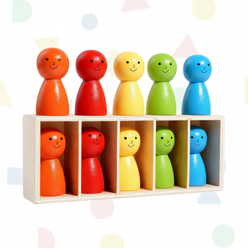 WoodenMatch – Inteligente y divertido – Juego de colores Montessori