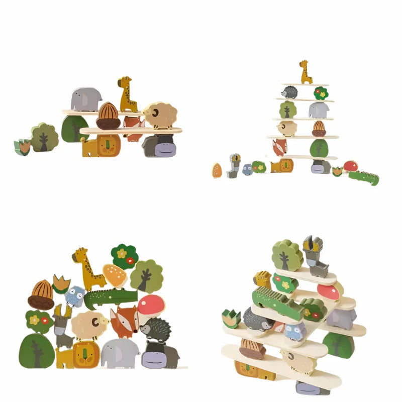 Animal Stackers™ - Apilado delgado - Animales de madera Juguetes apilables