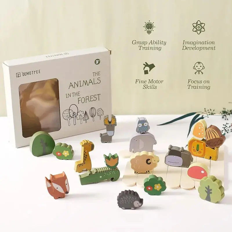Animal Stackers™ - Apilado delgado - Animales de madera Juguetes apilables