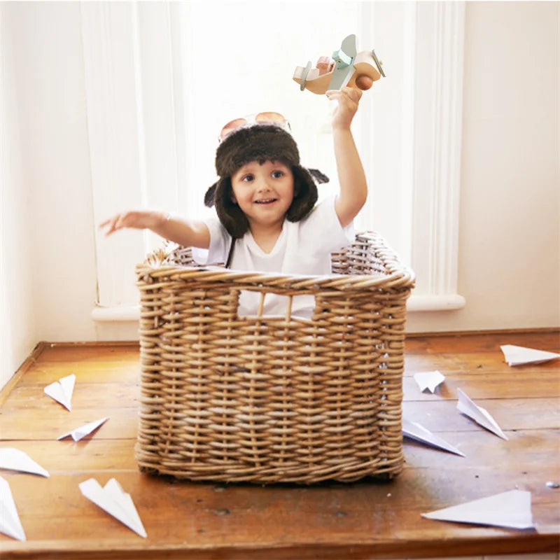 Woods™ - Fomenta la creatividad y las habilidades motoras - Juguete de madera Montessori Avión