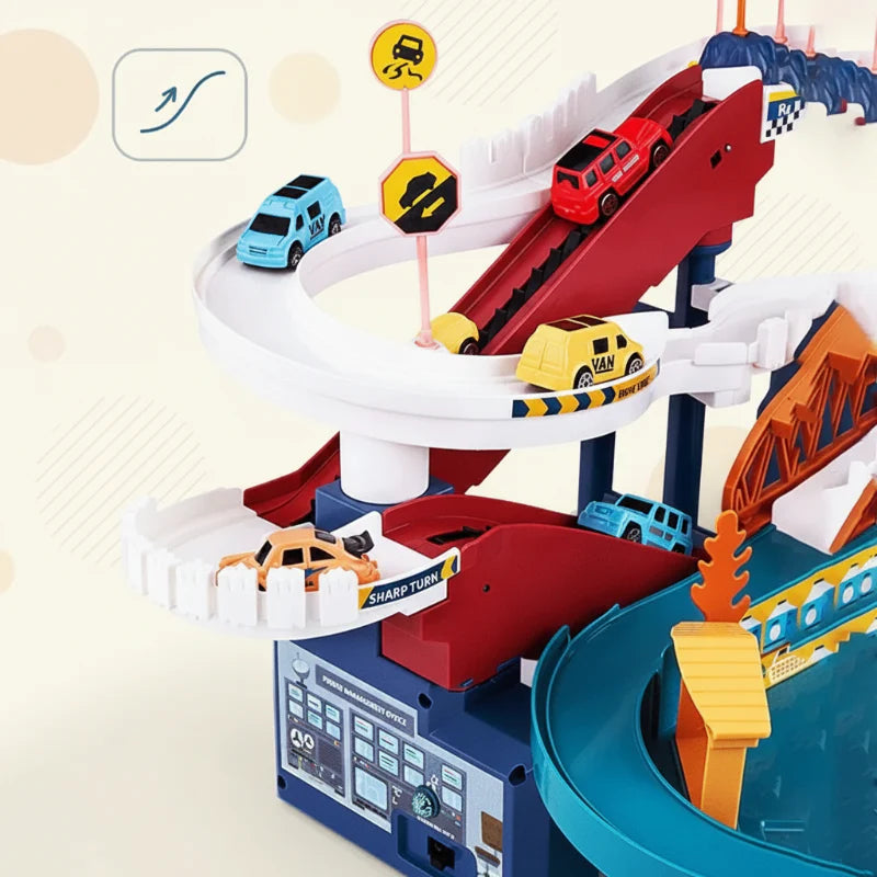 JurassicRun – Divertido y educativo – Pista de carreras de dinosaurios con coches