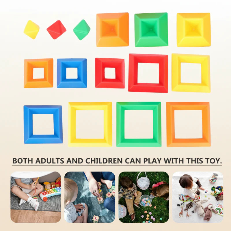 Pyramid Stacking Blocks – Motricidad y creatividad – Juego de bloques apilables