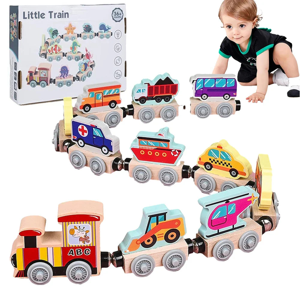 Tiny Express™ – Colorear y moldear - Trenes de juguete de madera