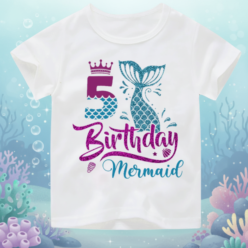 Birthday Graphic Tee – Bonita y ligera – Camiseta infantil de cumpleaños