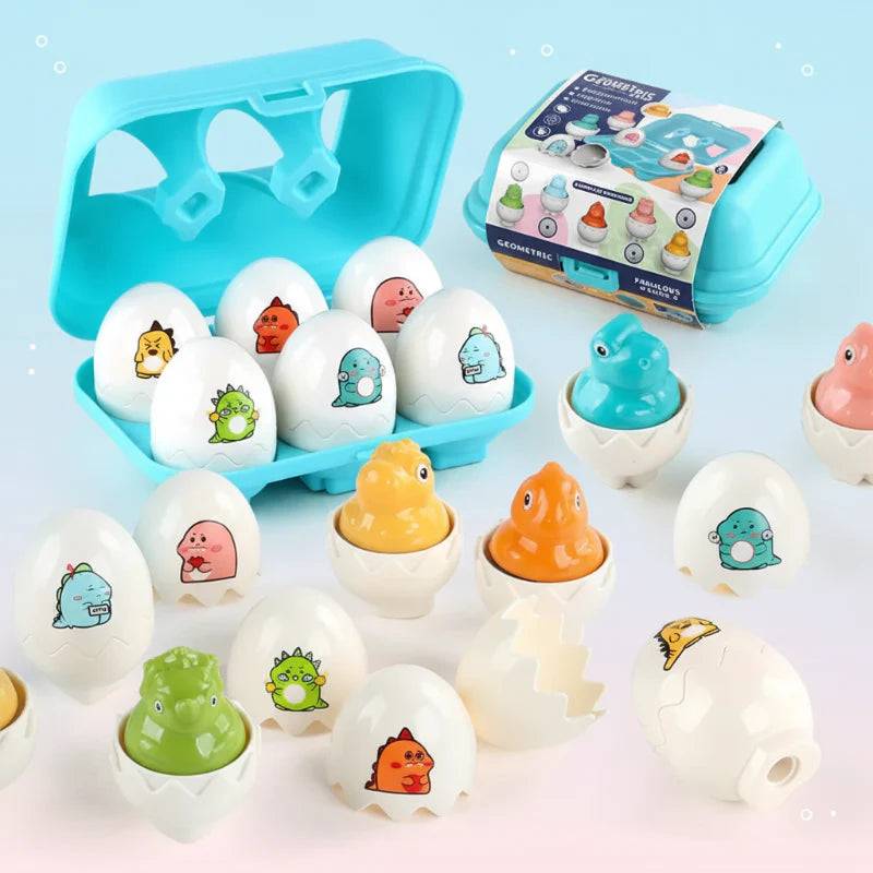 Montessori 3D Eggs Puzzle – Una actividad divertida para Pascua: juego de clasificar huevos