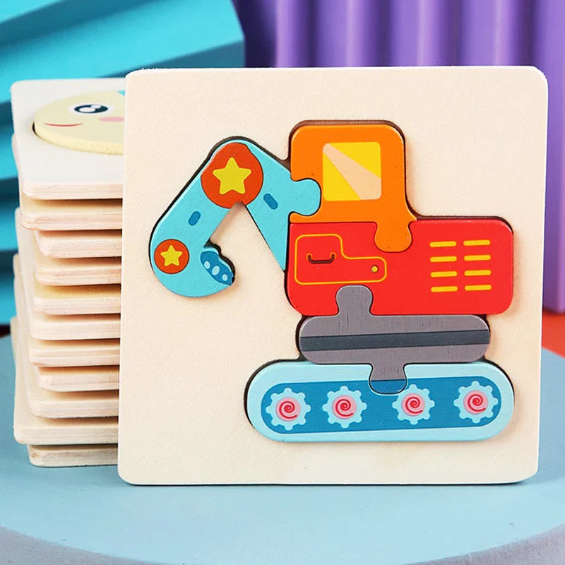 3D Wooden Puzzle™ - Aventura lúdica con animales - Rompecabezas de madera 3D